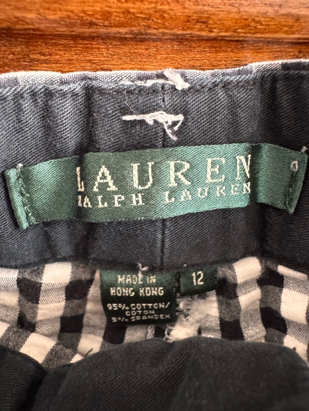 Lauren Ralph Lauren Black and White Gingham Pants - Picture 3 of 7